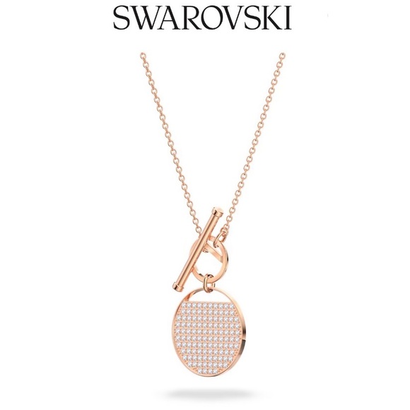 Swarovski Ginger T Bar Rose Gold Necklace - Picture 2 of 6